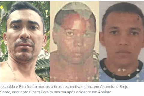 Dois homicídios no Cariri, duas mortes em acidentes e afogamento no fim de semana