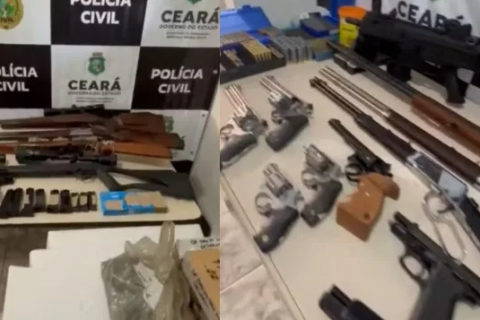 Polícia Civil cumpre mandados contra suspeitos de manter armas de forma irregular em Juazeiro do Norte, Crato e Iguatu