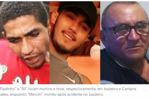 Três homicídios no Cariri e duas mortes em acidentes de trânsito no fim de semana